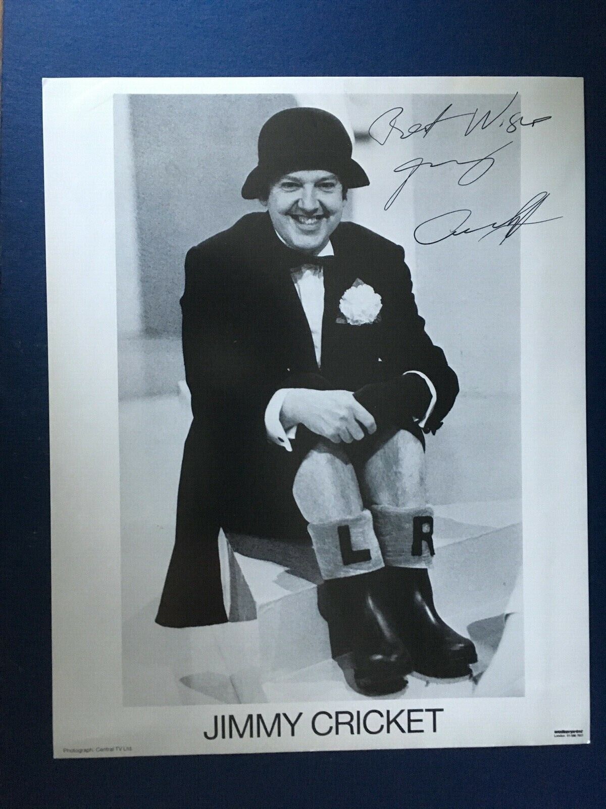 JIMMY CRICKET - POPULAR COMEDY ENTERTAINER - EXCELLENT SIGNED Photo Poster paintingGRAPH