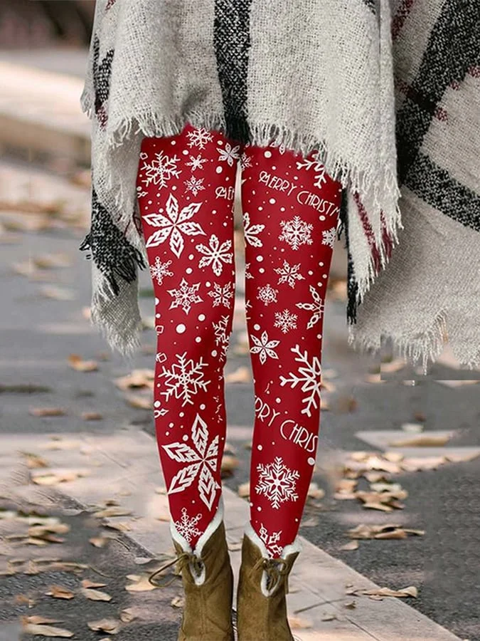 🔥BUY 3 GET 10% OFF🔥Christmas Print Skinny Stretch Leggings