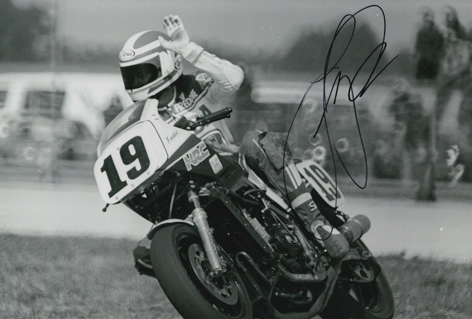 Freddie Spencer Hand Signed 12x8 Photo Poster painting - Honda MotoGP Autograph 16.