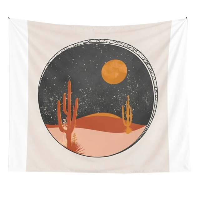 

Wall Tapestry - Sun Moon Abstract Mountains Sunset-150*130cm, 501 Original