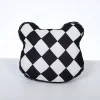 Black and White Rhombus Car Cushion Ice Silk Seat Cover Cushion