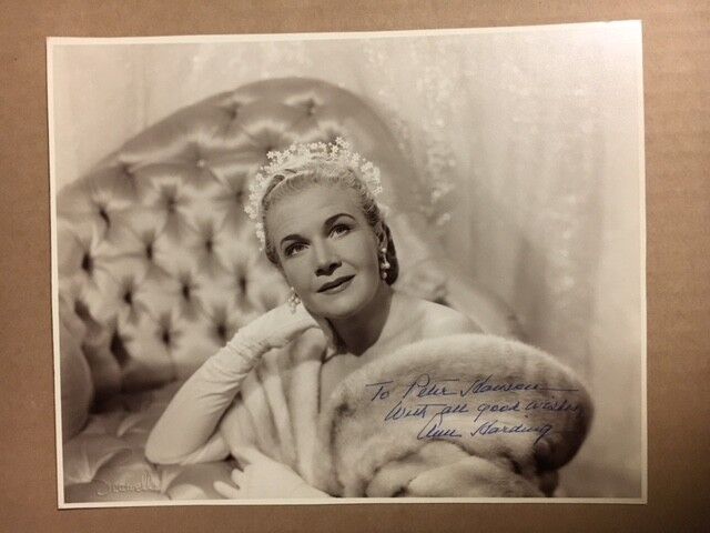 Anne Harding Signed 8x10 Original Studio Photo Poster painting with JSA Cert.