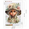 Diamond Painting-DIY Crystal Rhinestone Flower Hat Girl