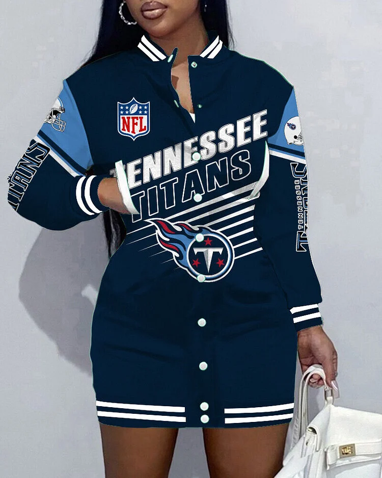 Tennessee Titans
Limited Edition Button Down Long Sleeve Jacket Dress
