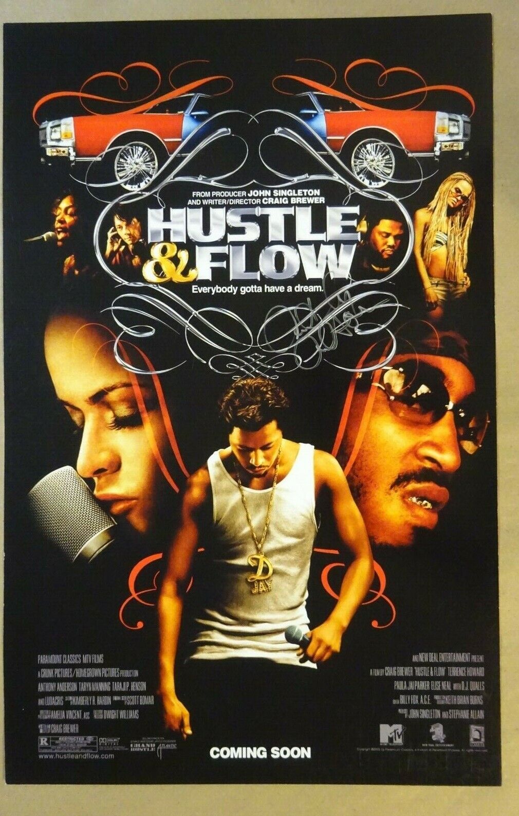 Signed HUSTLE & FLOW Autographed ANTHONY ANDERSON Photo Poster paintinggraph 11x17