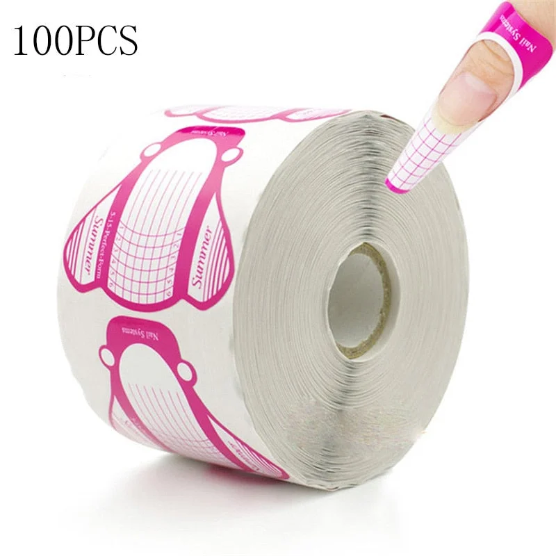 20Pcs Professional Nail Forms Nail  Extension Forms Women Salon  French Acrylic Nail Sticker Art  Tools-Nail Inspo