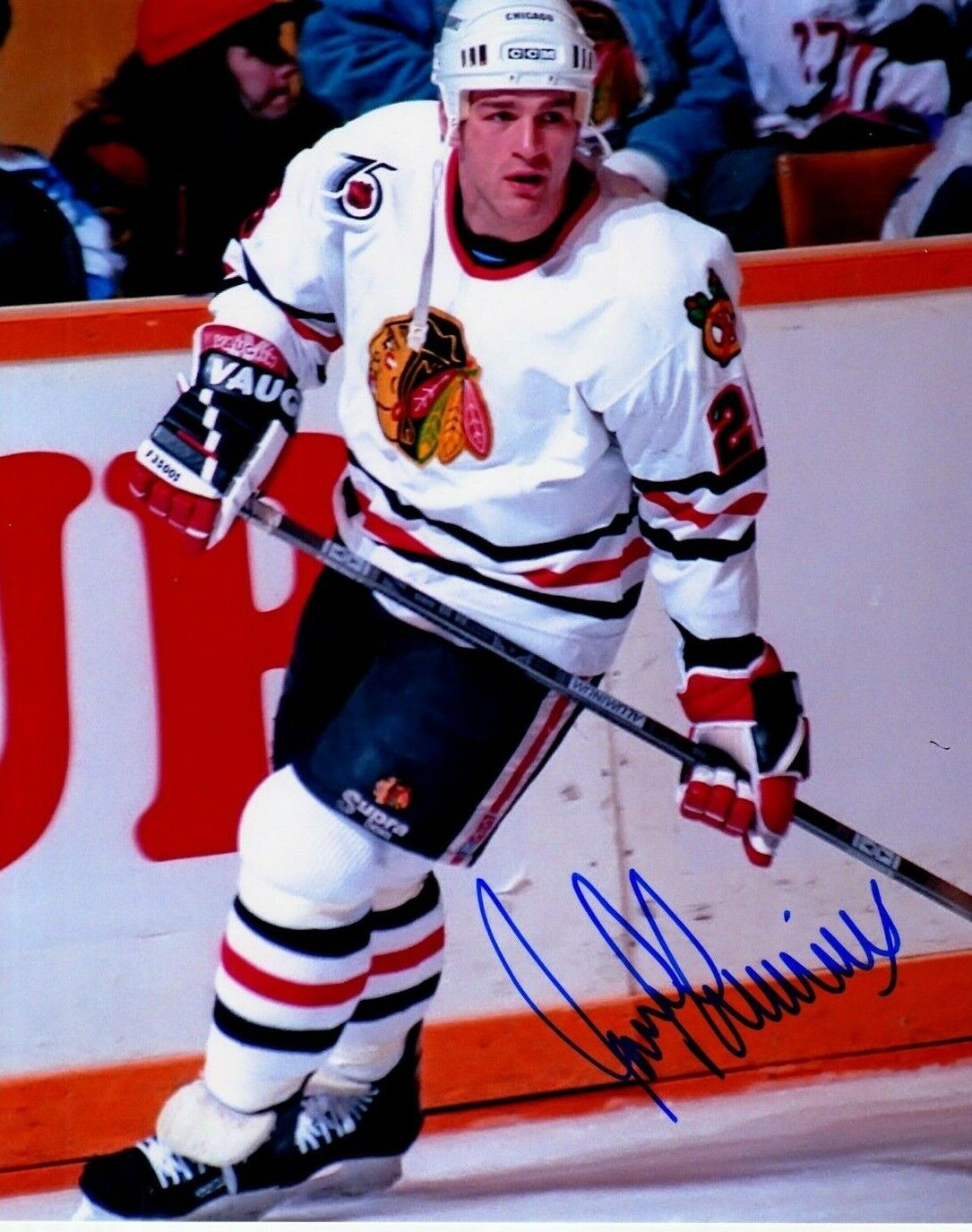 JOCELYN LEMIEUX autographed SIGNED CHICAGO BLACKHAWKS 8X10 Photo Poster painting