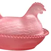Vintage Hen on Nest Dish with Lid Plastic Chicken-Shaped Candy Dish Tabletop Dessert Plate Snack Bowl for Snacks Dessert Cookies Home Kitchen Office Tabletop Decor
