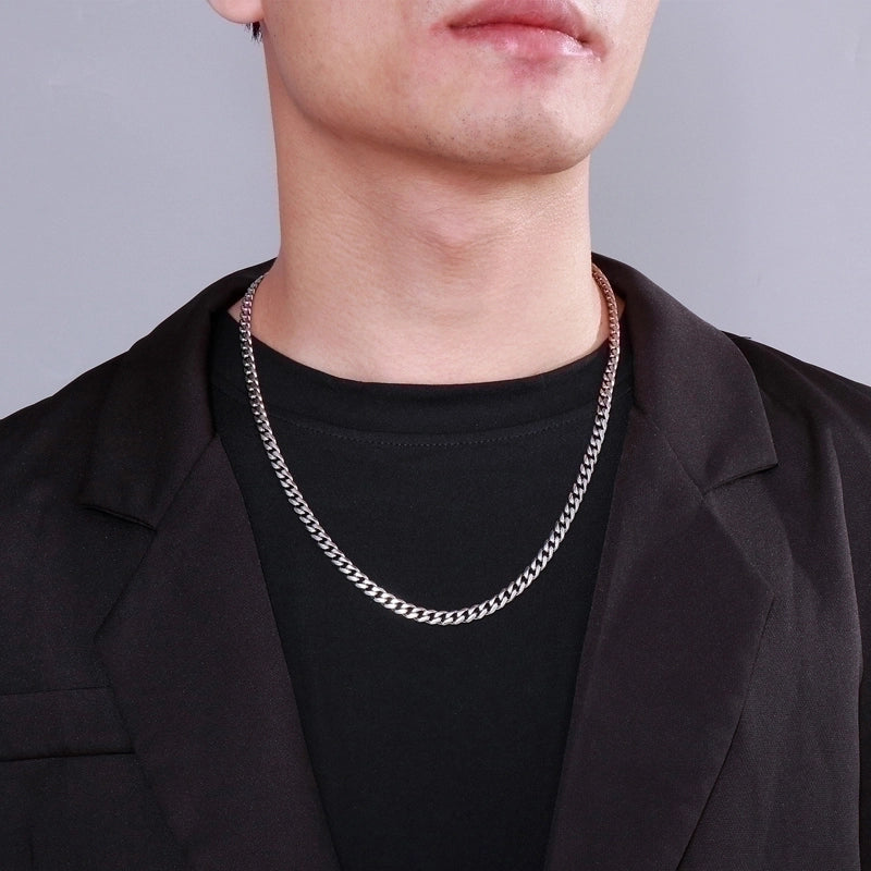 1 Piece Fashion Solid Color Stainless Steel Plating 18k Gold Plated Unisex Necklace