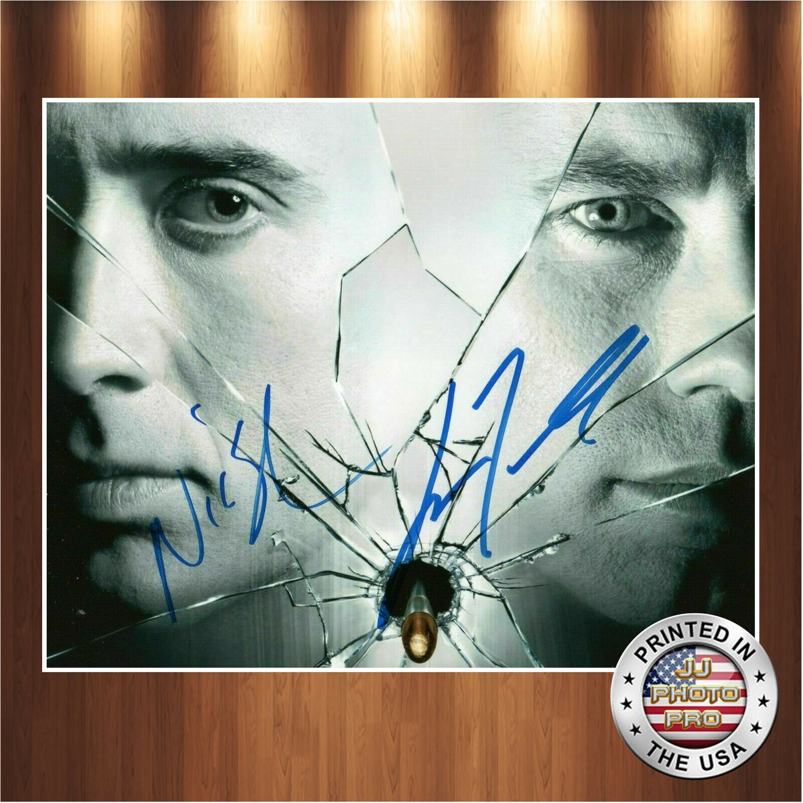 Nicolas Cage John Travolta Autographed Signed 8x10 Photo Poster painting (Face Off) REPRINT