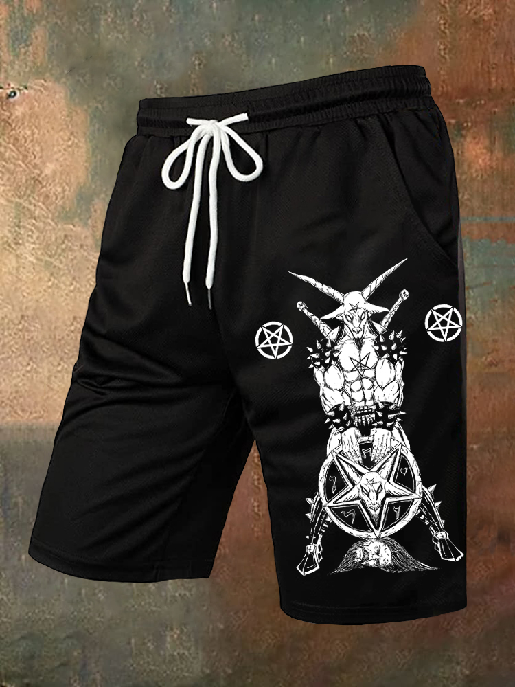 Men's Satan Printed Casual Shorts / Rvogue / Rvogue