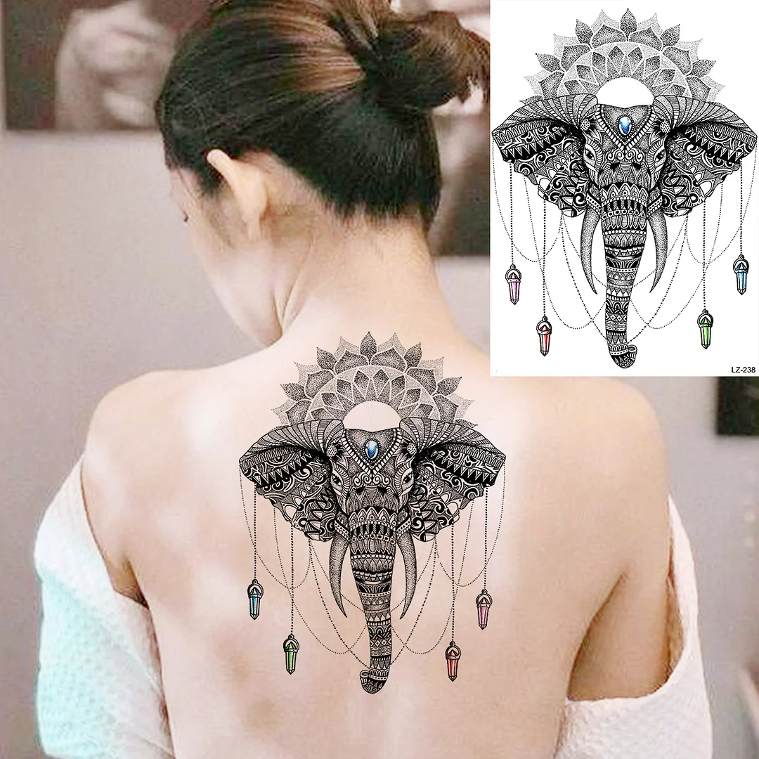 Sdrawing Gangster Skeleton Vampire Halloween Temporary Tattoos For Women Realistic Punk Girls Skull Fake Tattoo Sticker Arm Tatoos