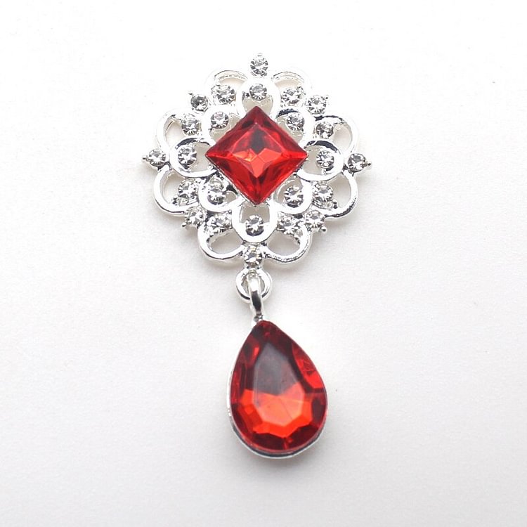 New 10Pcs/Batch 25*45mm Shiny Rhinestone Alloy Pendant This is DIY Fashion Mix Color  Accessories