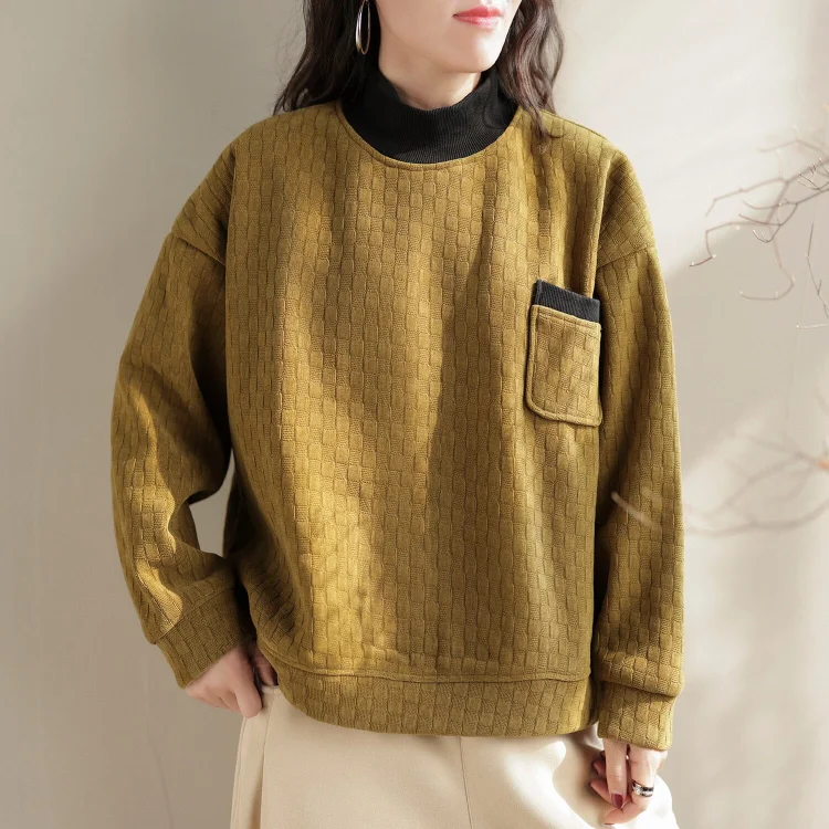Women Retro Loose Casual Winter Cotton Sweater