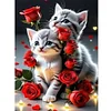 Diamond Painting-DIY Full Round Drill Flower Cat