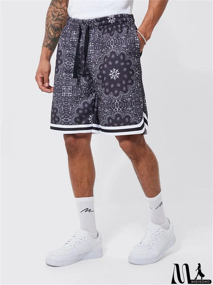 MidiSono - Male Relaxed Quick Dry Basketball Sportswear Shorts