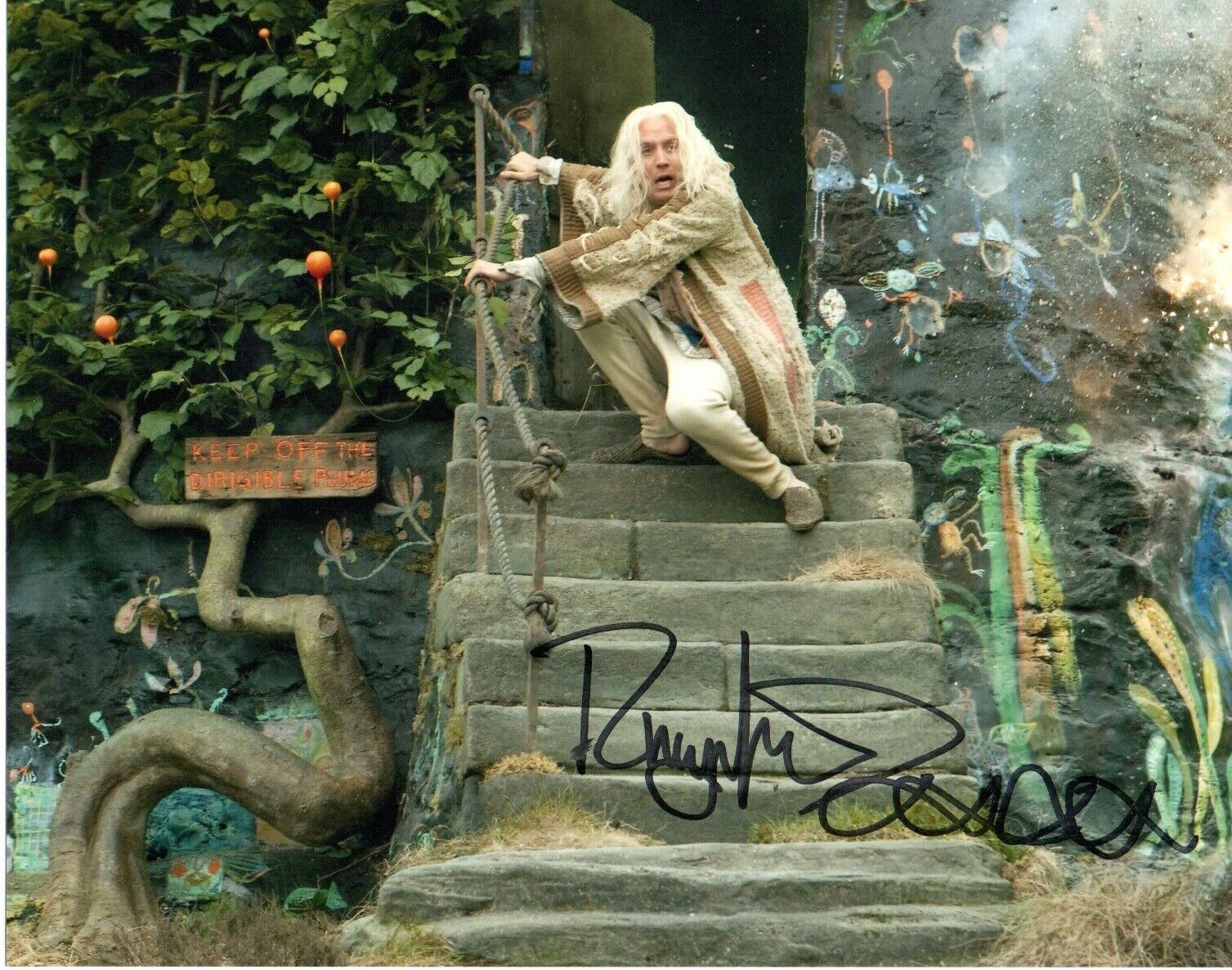 Rhys Ifans Signed 10 by 8 inches Genuine Signature Photo Poster painting