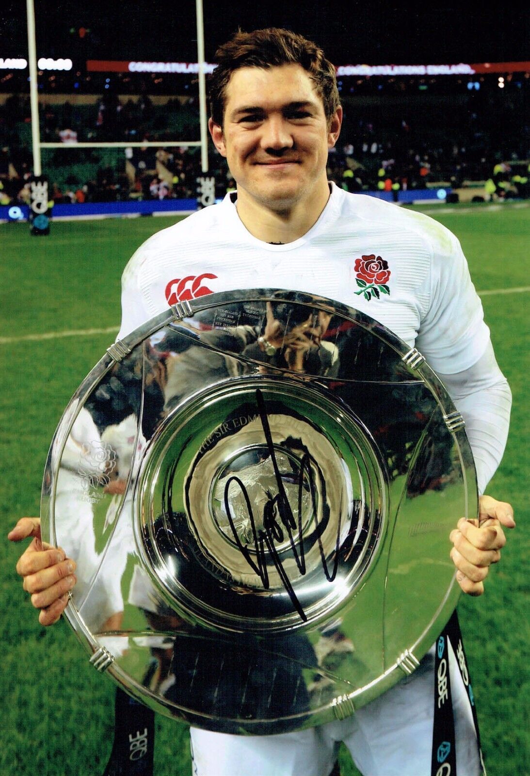 Alex GOODE Signed Autograph 12x8 Photo Poster painting AFTAL COA RUGBY Trophy