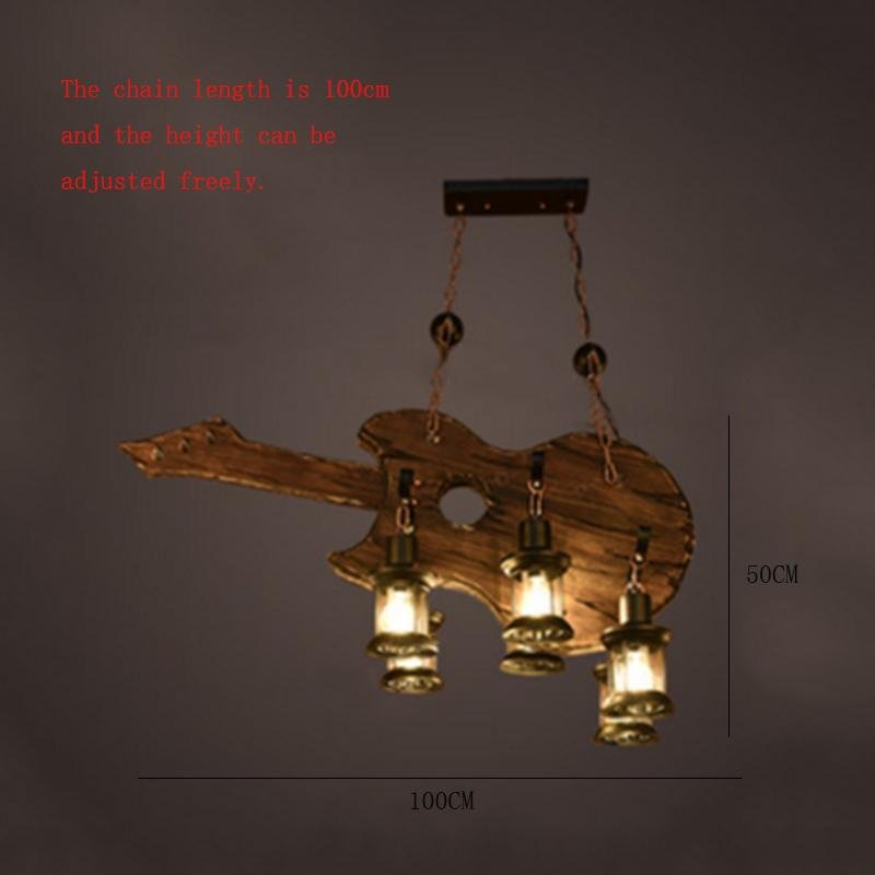 Vintage Industrial Loft LED Pendant Lights Nordic Retro Solid Wood Pendant Lamps Living Roon Restaurant Cafe Bar Home Decor lamp