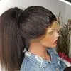 Kinky Straight Wig Lace Front Human Hair Wigs Brazilian 360 Lace Frontal Wig