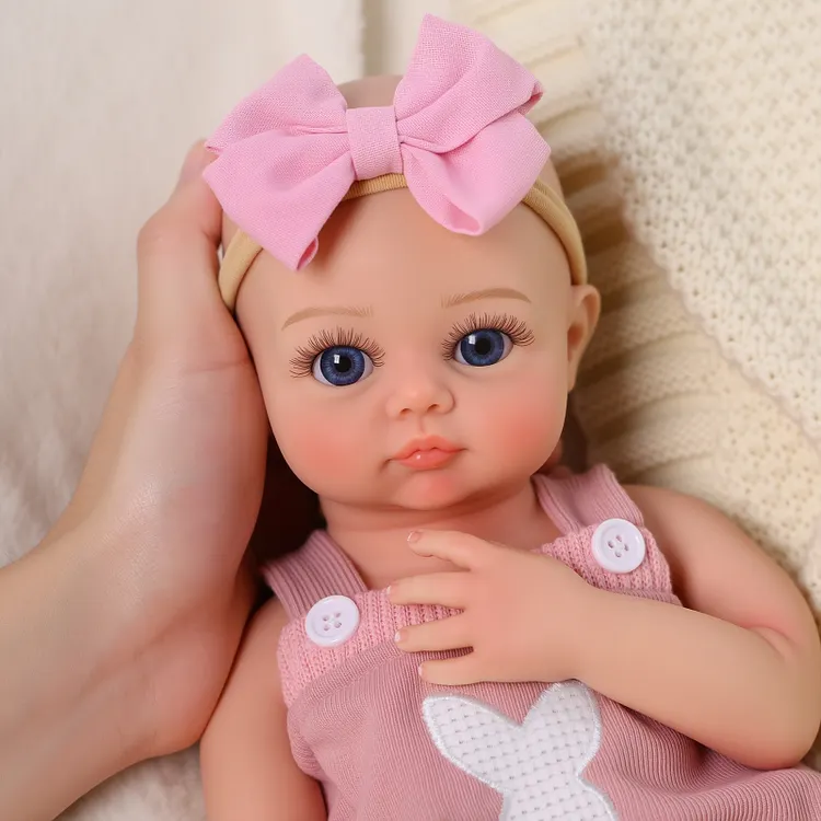 Babeside 12'' & 16'' Full Body Silicone Baby Girl Lilah Lifelike Reborn Doll Soft Realistic Gift Set