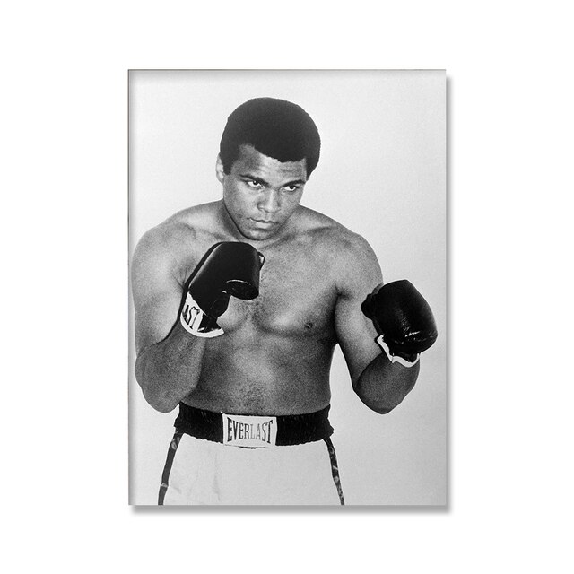 Muhammad Ali Poster Wall Art Sexy Woman Canvas Painting Nordic Boxing Sports Pictures Modern Living Room Decor Cuadros Frameless
