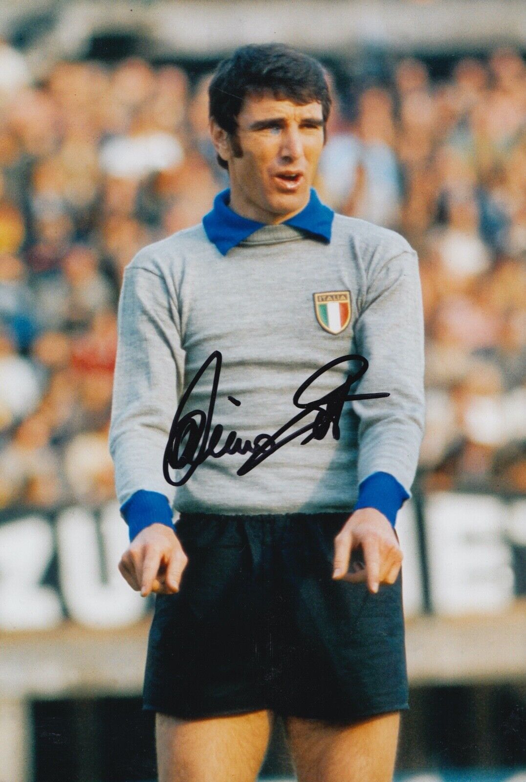 Dino Zoff Hand Signed 12x8 Photo Poster painting - Football Autograph - Italy 2.