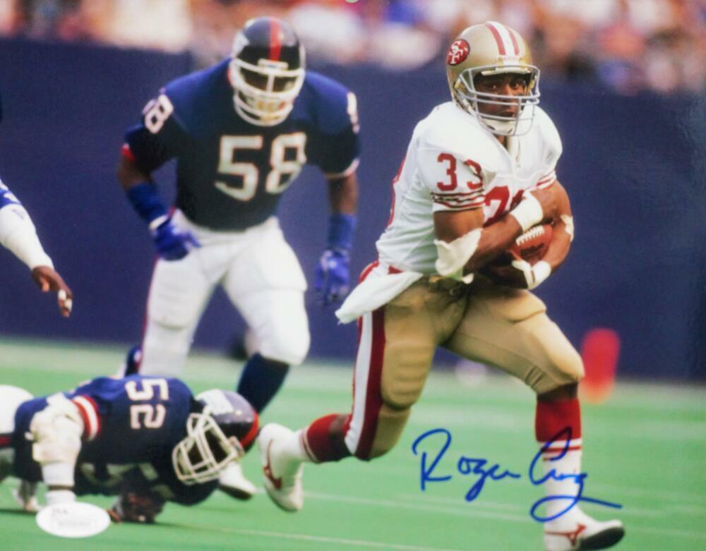 Roger Craig Autographed 49ers 8x10 Running Against NY Photo Poster painting- JSA W Auth