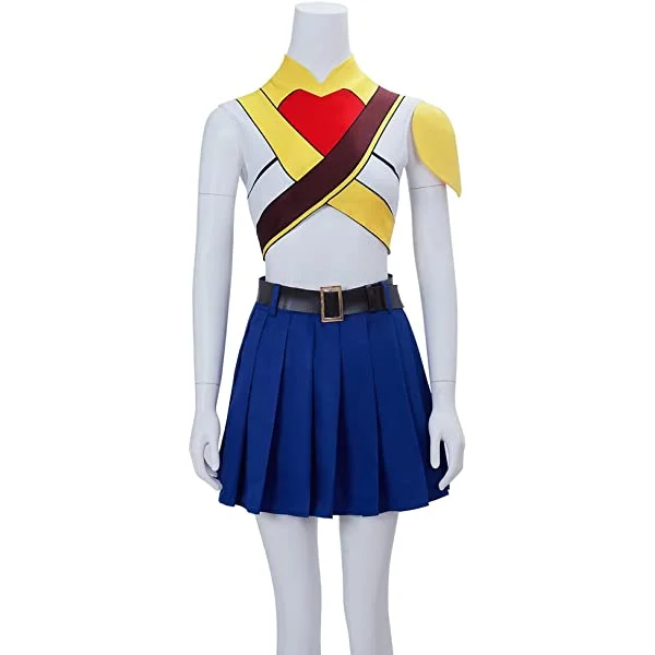 Womens Power Princess Shera Costume Cosplay Dress with Cape X-Small Yellow