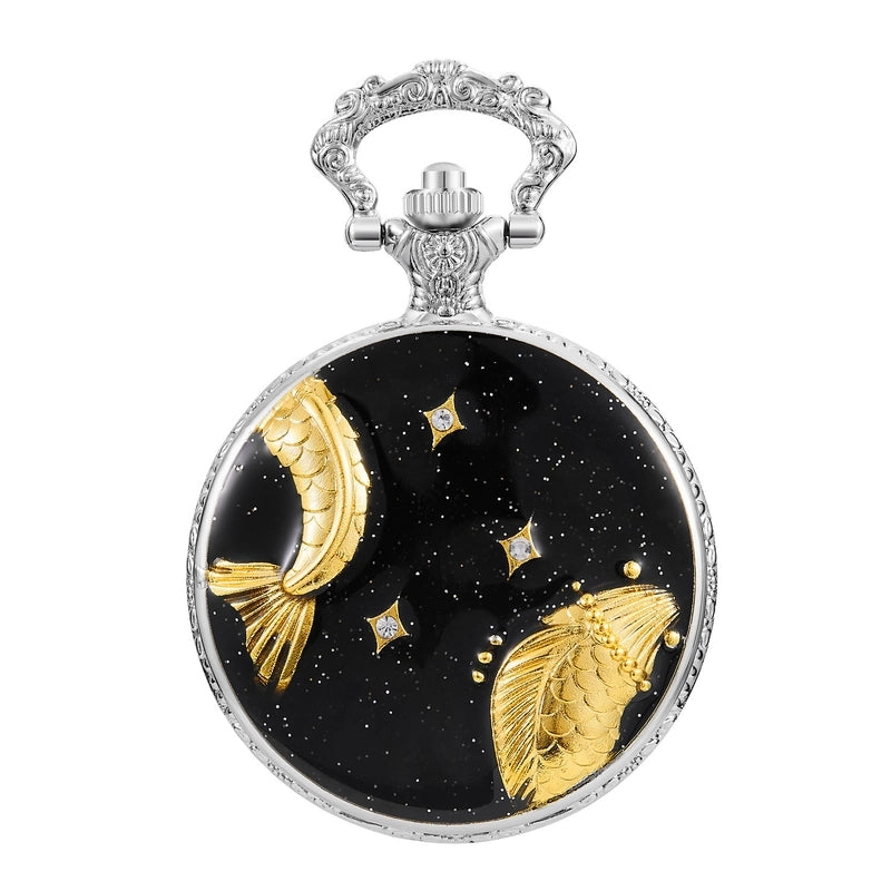 Artistic Star Moon Quartz Pocket Watch Women’s Watches