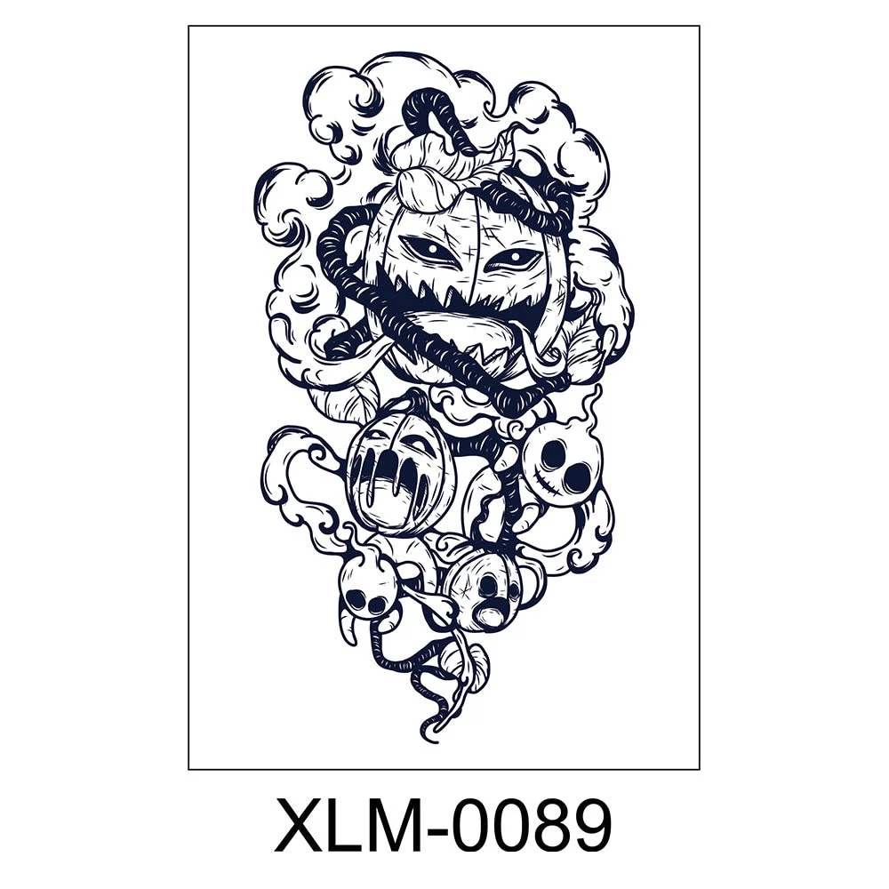 Semi-permanent waterproof sweat plant lasting big picture tattoo flower arm non-reflective herbal juice tattoo sticker