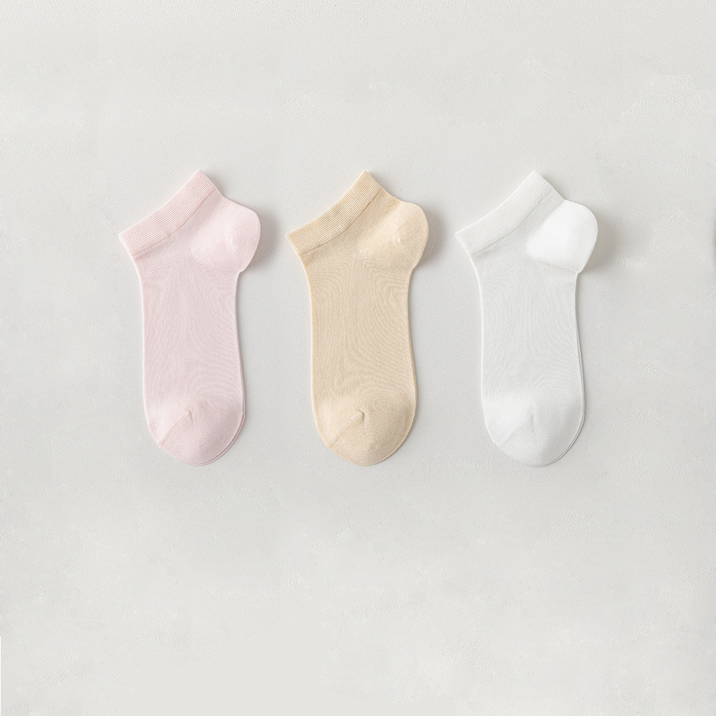Women's Breathable Ankle Socks 3-Pack - Silk Blend for Home Comfort REAL SILK LIFE