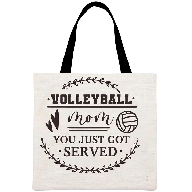 Volleyball Life Printed Linen Bag-Annaletters