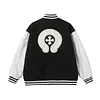 Chrome Hearts Varsity Jacket - Black White Gothic Baseball Coat 2206