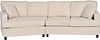 WOXYX Luxury 3 Streamlined Sofa, Modern Large Budapest Couch with Removable Back & Seat Cushions and 2 Pillows,Beige