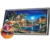 (70*50cm)House Scenery - Full Square Drill Diamond Painting