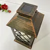Retro Lantern Candle Twinkle Lamp LED Solar Light Garden Hanging Decoration