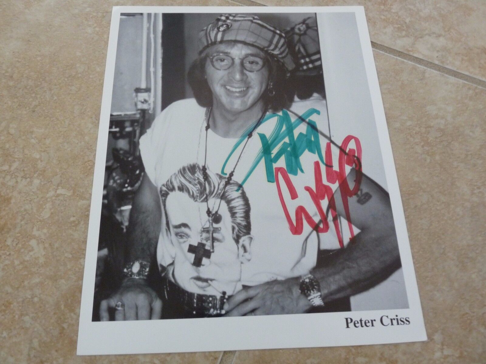 Peter Chris KISS UNIQUE Signed Autographed 8x10 Photo Poster painting Beckett Certified