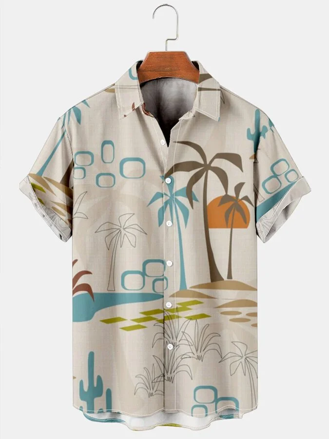Men's Summer Coconut Tree Authentic Hawaiian Shirts