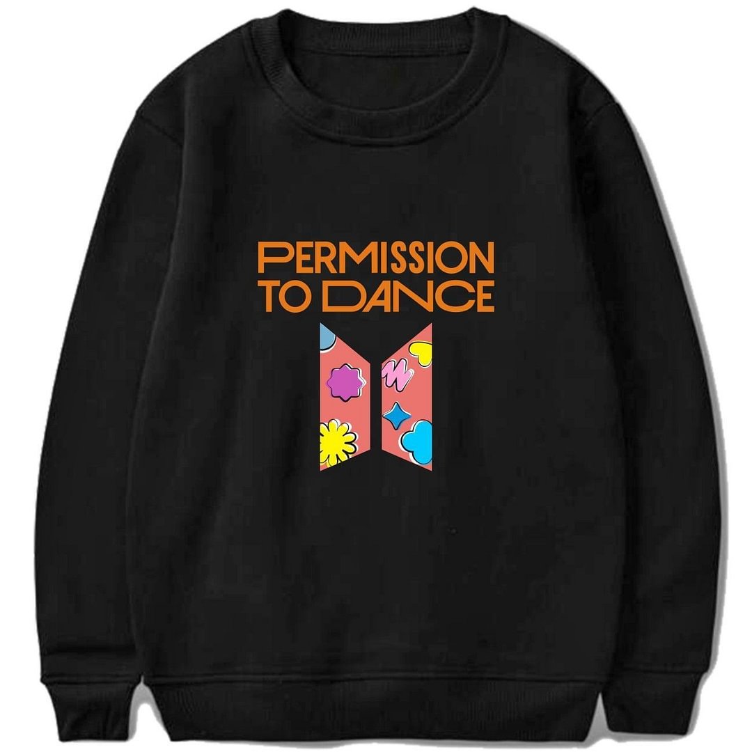 방탄소년단 Permission to Dance Round Neck Hoodies