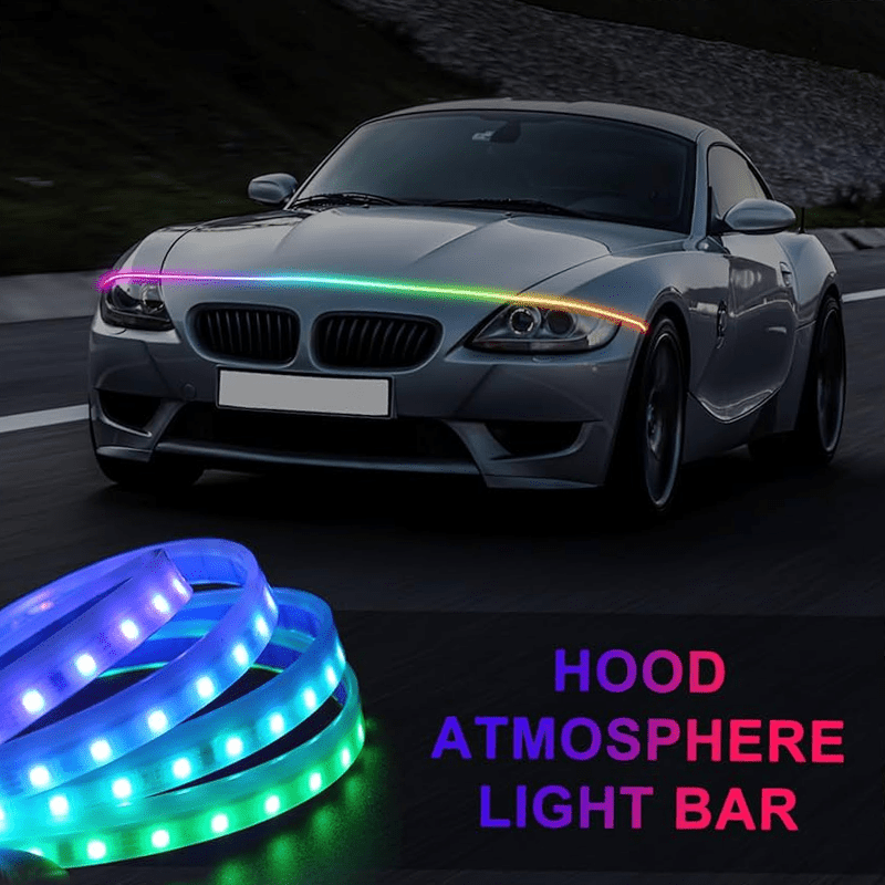 Greetlight Car LED Streamer Daytime Running Lights Hood Decorative ...