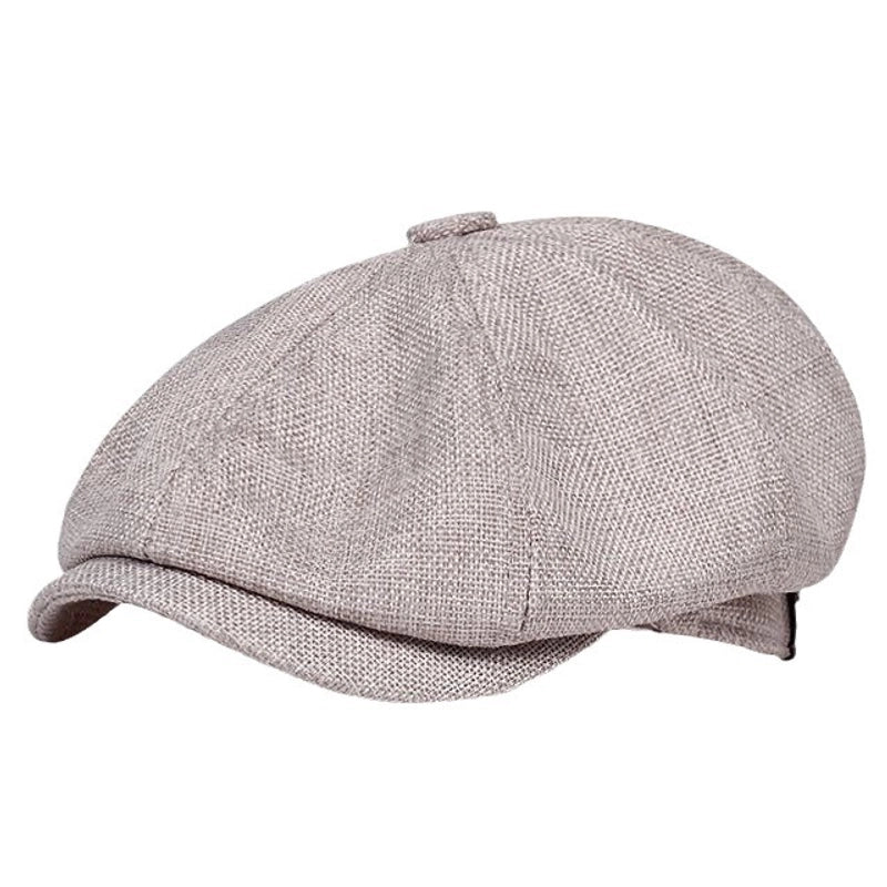 Factory Men’s And Women’s Spring And Autumn Retro Artistic Beret Hat Casual Newsboy Hat Solid Color Breathable Sun-proof Painter Hat
