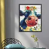 >SALE<Full Embroidery Eco-cotton Thread 11CT Printed Cow Cross Stitch Kit 40x50cm