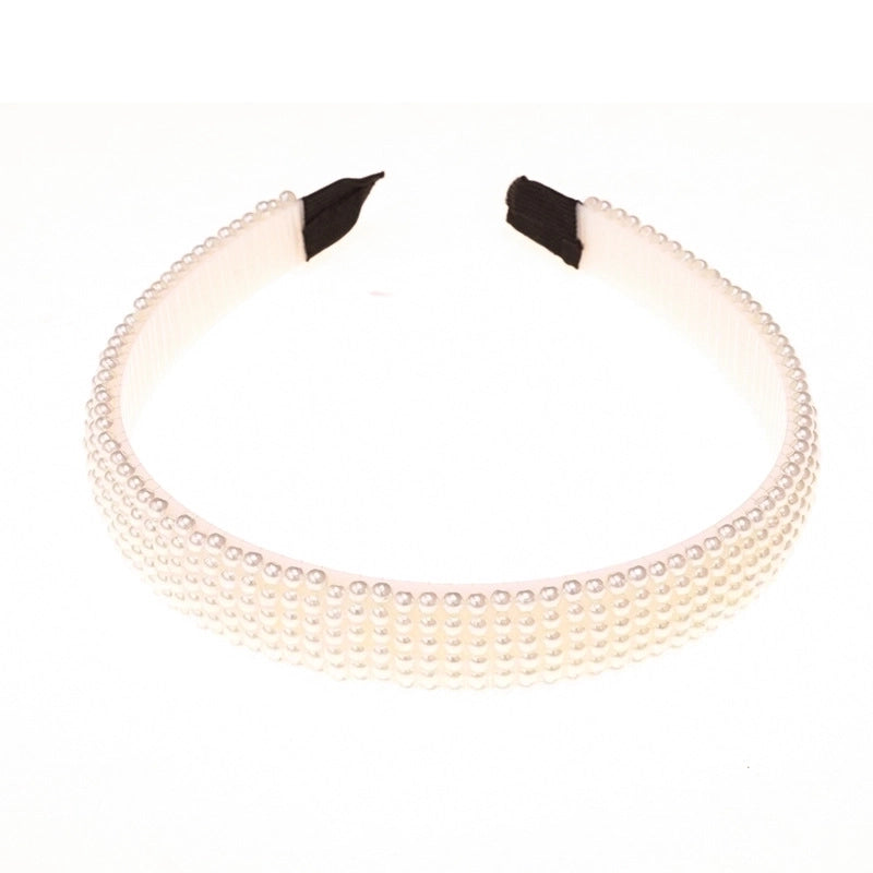 Women’s Fashion Waves Alloy Inlay Artificial Pearls Headwear