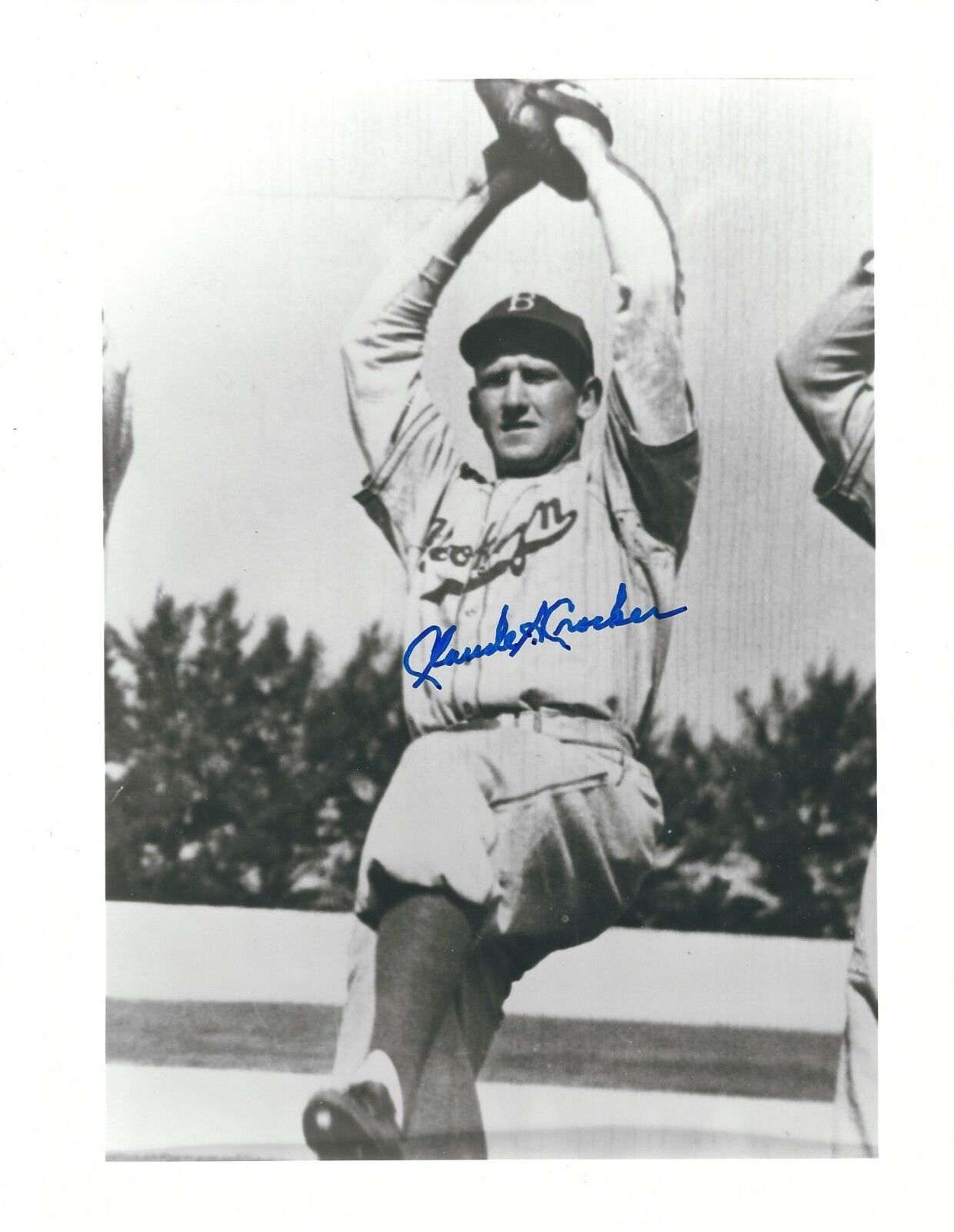 Autographed 8x10 CLAUDE CROCKER Brooklyn Dodgers Photo Poster painting - COA