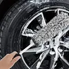 2pcs Wheel Barrel Brush Microfiber Wheel Cleaner Brush Removable Cover Auto Tire Cleaning Scrubber Auto Accessories for Car Maintenance Vehicle Wash Tool (black)