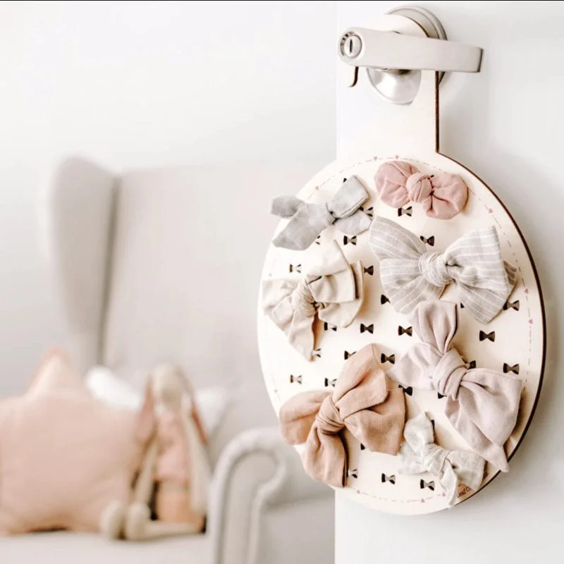 INS Nordic Wooden Baby Hairpin Hair Clip Holder Kids Room Decoration Wall Ornament Photos Storage Organizer Nursery Party Props