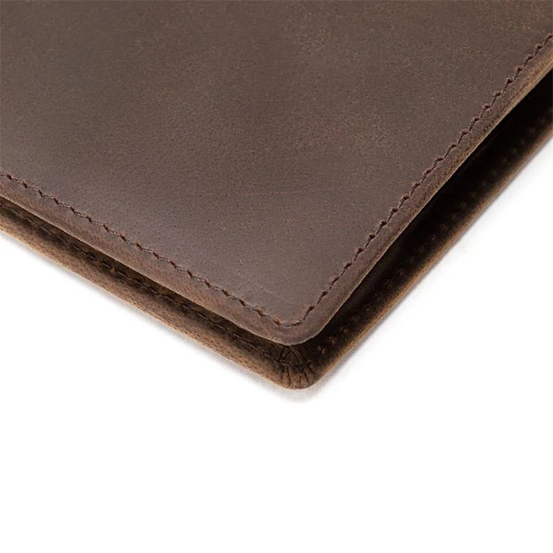 Anti-Scan RFID Design Genuine Leather Currency Pocket Coin Slot Lightweight Mini Wallet