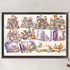 uk.everydayedeals (Limited Stock)Cross Stitch - 11ct Stamped - Animaux et livres (90*67cm)