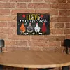 J&rsquo;aime mes dames poulet - Panneaux en &eacute;tain m&eacute;tallique(20*30cm)